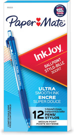 Pen InkJoy 300RT Ball Point Medium/Blue 12Pk