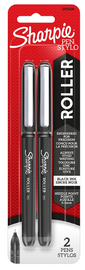 Pen Sharpie Roller Needle Point-Black 2Pk