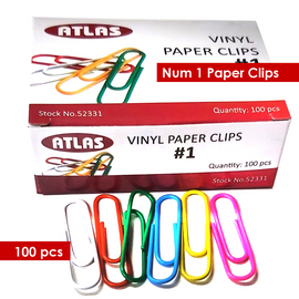 Paper Clips #1 Assorted Colors 100Pk