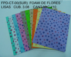 Foamy Sheets 10Pk-Flowers/Assorted Colors (Smooth)