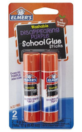 Glue Stick Elmer's-Disappearing Purple .21oz 2Pk