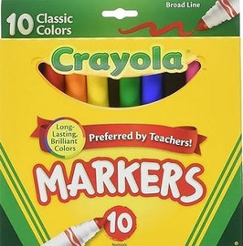 Markers 10Pk-Broad/Classic Colors
