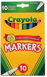 Markers Crayola 10Pk-Fine/Classic Colors
