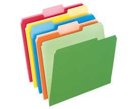 Folder 1/3 Letter Assorted Colors 100 Box