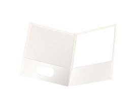 Portfolio-2 Pockets White Laminated 25 Box