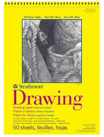 Drawing Pad  9 x 12" WireBound/Open End 25 Sheets (70#)