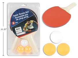 Table Tennis Racquet Set/5 9.75in