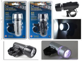Bicycle Head Light 2-Functions 5-LED  3-7/8in B/O