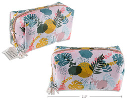 COSMETIC TOILETRY BAG 19X9X11CM FLORAL DESIGN