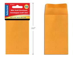 Kraft Envelopes-Mini 10Pk