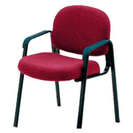 Chair Visitor Robust Oval Tubular Steel w/arms