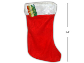 Stocking  w/ Plush Fur Trim 18in Felt (MOQ:12)