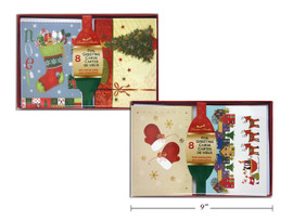 Cards Xmas Foil Greeting Cards 8pk (MOQ:12)