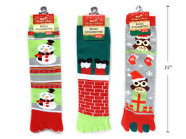 Socks Printed Knitted Toe 14.5in  (MOQ:12)