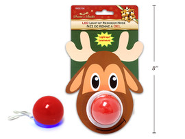 Light-up LED Xmas Reindeer Nose 1.65in (MOQ:6)