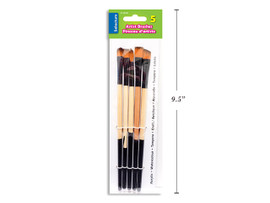 Brush Set w/Wood Handle Assorted Sizes 5Pk