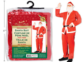 Santa Claus Suit- Adult/Non-Woven (One Size ) (MOQ:3)