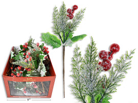 Pick Xmas Pine Snow Dusted Evergreen 10in (MOQ:48)