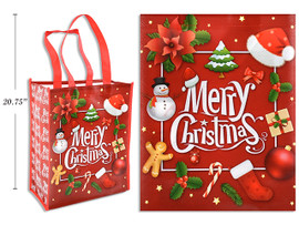 Bag Shopping  bag Xmas Coated Non-Woven Tall 10.5in (W) x 13in (H) (MOQ:12)