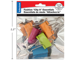 Binder Clips-Fashion/Assorted Colors 6Pk