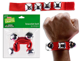 Bracelet Xmas Bell w/Velcro Closure 8in (MOQ:12)