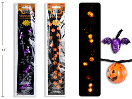 Necklace H'ween Pumpkin 8-LED 3-Functions (MOQ:12)