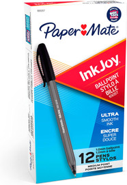 Pen Inkjoy 100ST Ball Point Medium/Black 12Pk