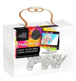 Canvas Set-Mini w/Paints-Mystic Animals  3Pk