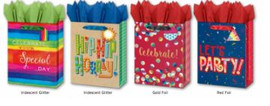 Gift Bags Happy Birthday/Satin Ribbon-Medium