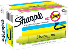 Highlighters 12Pk Yellow/Chisel Tip (Tank) SHARPIE