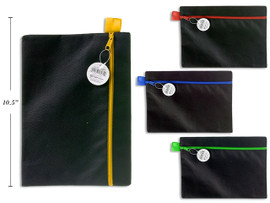 Pencil Case-Canvas Large w/Fabric Hanger Assorted Colors 10 x 7.25"