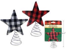 Tree Topper-Buffalo Plaid Star