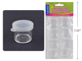 Containers-Plastic 10ml w/Lids 8Pk