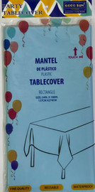 Tablecover 54"x 108" Blue (Light)/Plastic