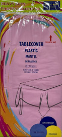 Tablecover 54"x 108" Pink (Light)/Plastic