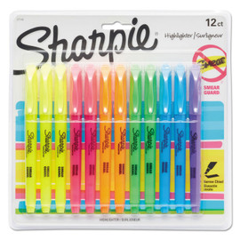 Highlighters 12Pk Assorted Colors/Pocket Style/Chisel Tip