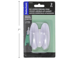 Hooks-Self Adhesives 2Pcs (Weight Capacity: 3.3 Pounds)