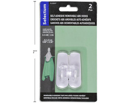 Hooks-Self Adhesives 2Pcs (Weight Capacity: 2.2 Pounds)