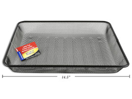 Tray-Letter Black Metal Mesh