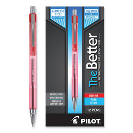 Pen The Better Retractable/Fine (Red) (Dozen)