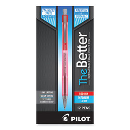 Pen The Better Retractable/Medium (Red) (Dozen)