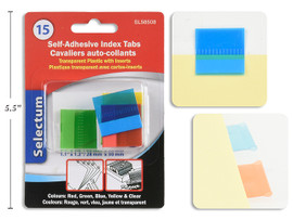 Index Tabs-Self-Adhesives/Colors 15Pk
