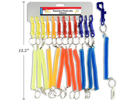 Keychain-Spiral w/Clip Assorted Colors