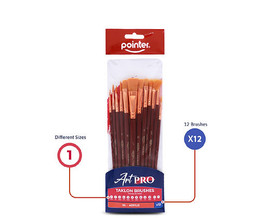 Brush Set-Taklon (Soft) 12Pk