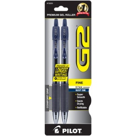 Pen G2 Navy Ink/Fine 2Pk