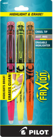 Highlighter Frixion & Erase Assorted Colors/Chisel Tip 3Pk