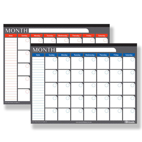 Desk Pad Calendar Undate/12-Month 22" x 17"