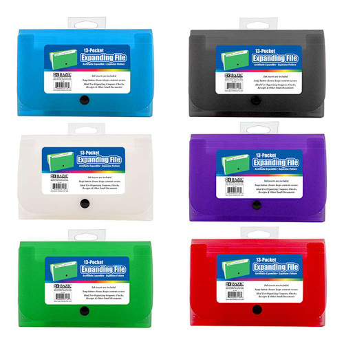 Expanding File 13 Pockets Coupon/Check Size