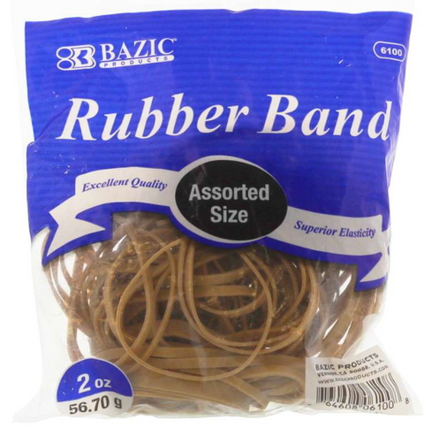 Rubber Bands 2oz Assorted Sizes