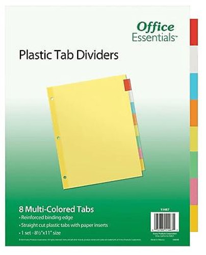 Index Dividers Colors/8 Tabs